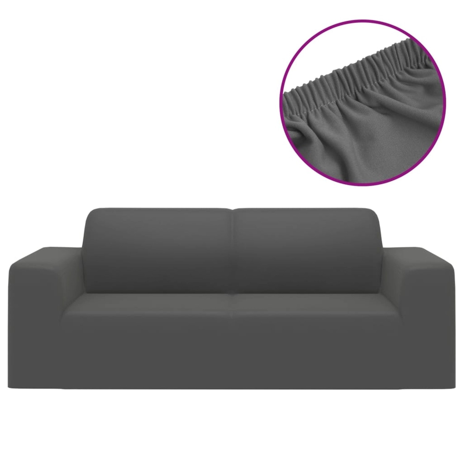 vidaXL Stretch Sofahusse 2-Sitzer Anthrazit Polyester-Jersey vidaXL Stretch Sofahusse 2-Sitzer Anthrazit Polyester-Jersey von VIDAXL
