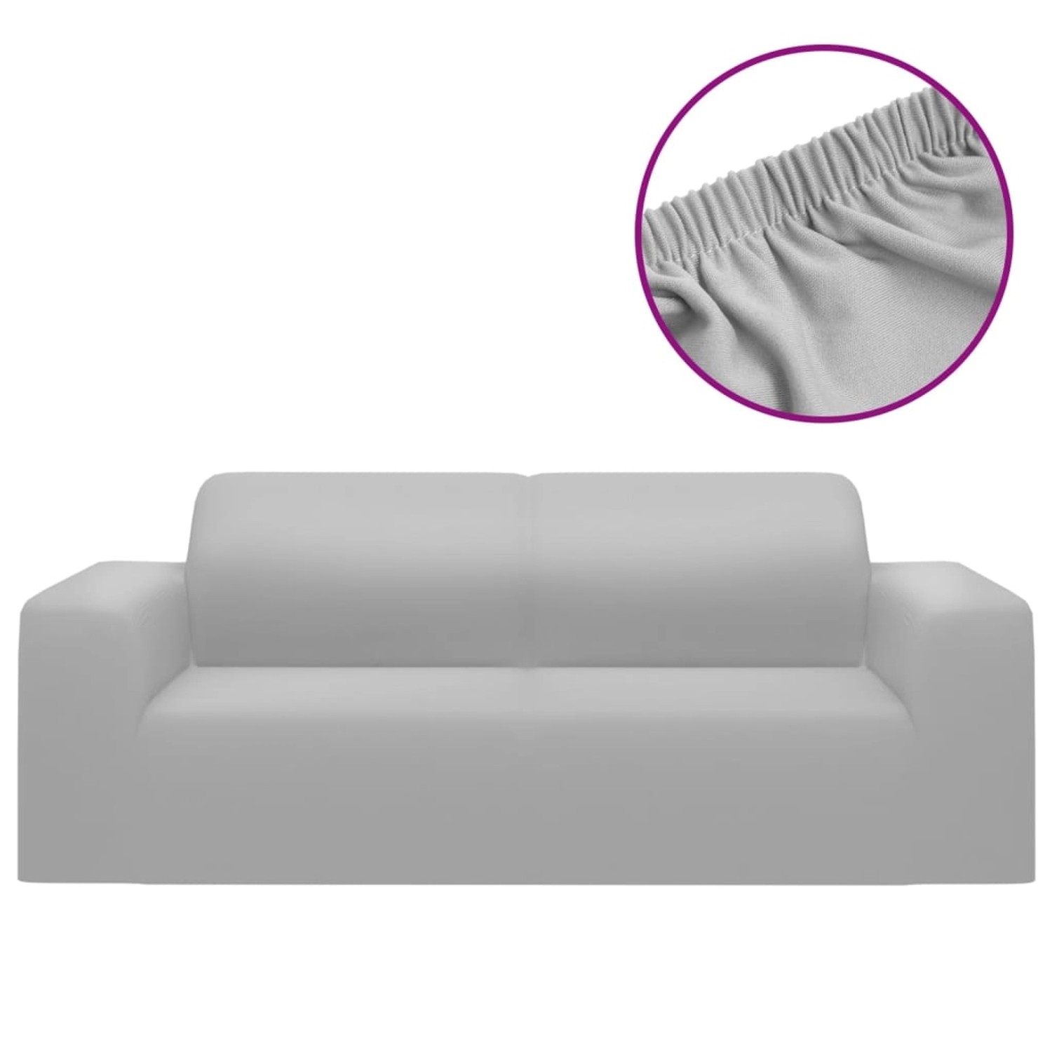 vidaXL Stretch Sofahusse 2-Sitzer Grau Polyester-Jersey vidaXL Stretch Sofahusse 2-Sitzer Grau Polyester-Jersey von VIDAXL
