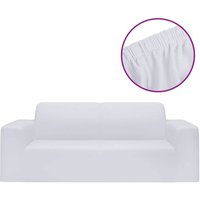 Stretch Sofahusse 2-Sitzer Weiß Polyester-Jersey vidaXL von VIDAXL