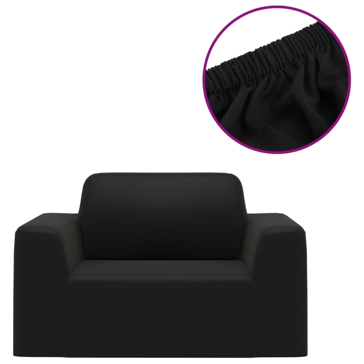 vidaXL Stretch-Sofahusse Schwarz Polyester-Jersey Modell 1 vidaXL Stretch-Sofahusse Schwarz Polyester-Jersey Modell 1 von VIDAXL