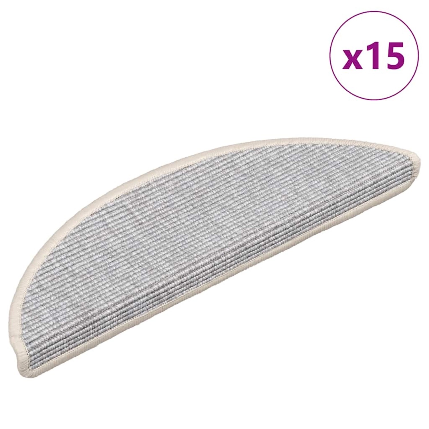 vidaXL Stufenmatten 15 Stk 56x17x3 cm Silber Halbrund 326895 vidaXL Stufenmatten 15 Stk 56x17x3 cm Silber Halbrund 326895 von VIDAXL
