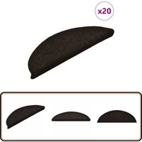 vidaXL Stufenmatten Selbstklebend 20 Stk. Dunkelbraun 56x17x3 cm von VIDAXL