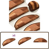 vidaXL Stufenmatten Selbstklebend 5 Stk. 65x21x4 cm Braun von VIDAXL