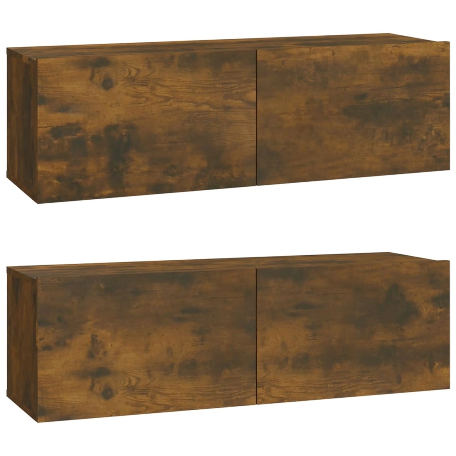 vidaXL TV-WandSchränke 2 Stk. Räuchereiche 100x30x30 cm Holzwerkstoff  Modell 1 von VIDAXL
