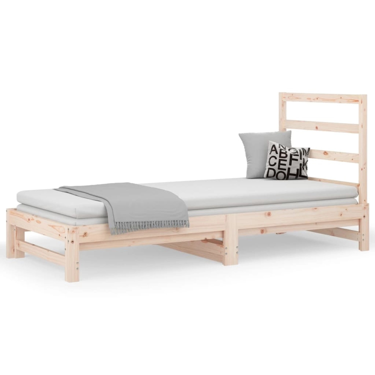 vidaXL Tagesbett Ausziehbar 2x(90x190) cm Massivholz Kiefer1389345 von VIDAXL