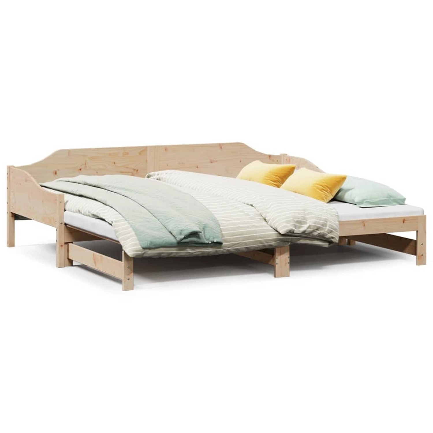 vidaXL Tagesbett Ausziehbar 80x200 cm Massivholz Kiefer2097856 von VIDAXL