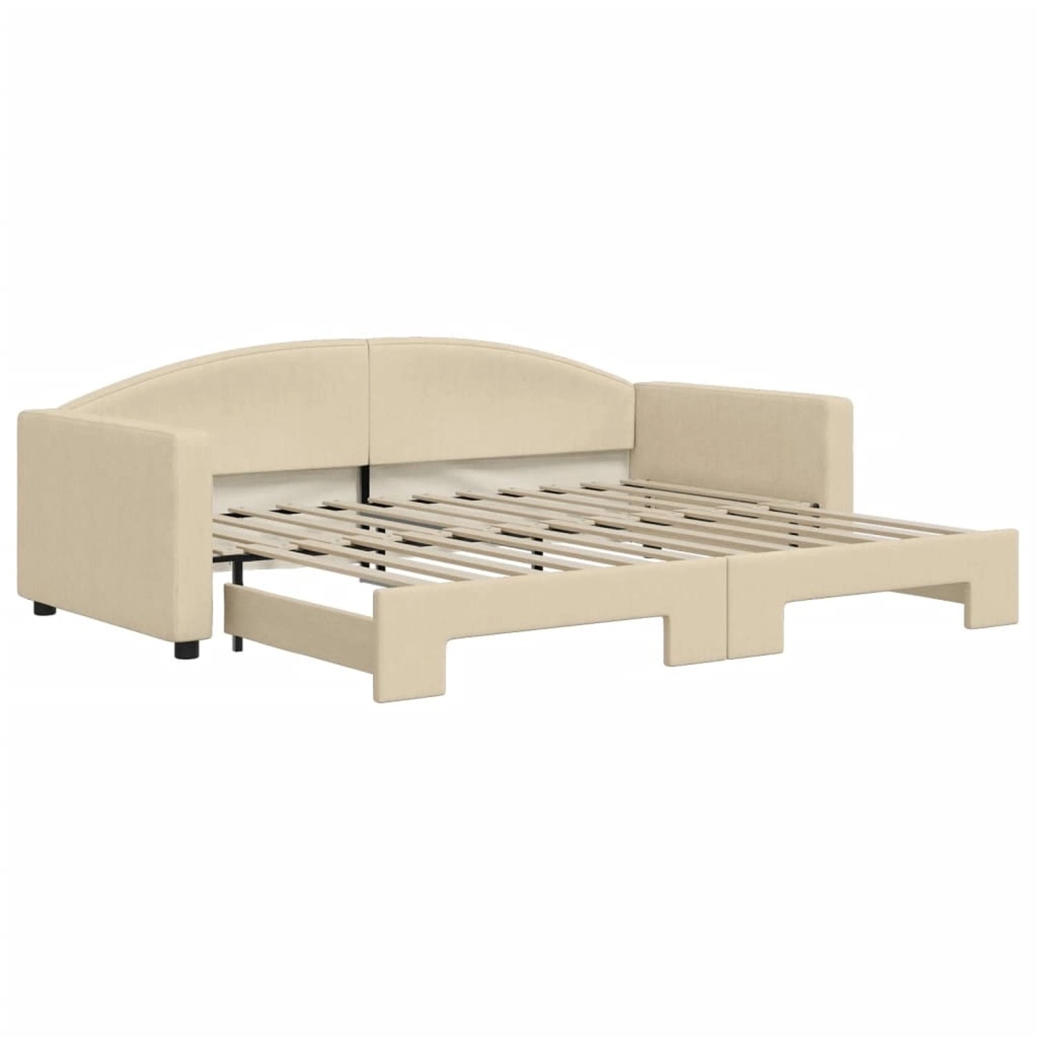 vidaXL Tagesbett Ausziehbar Creme 90x200 cm Stoff1898670 vidaXL Tagesbett Ausziehbar Creme 90x200 cm Stoff1898670 von VIDAXL