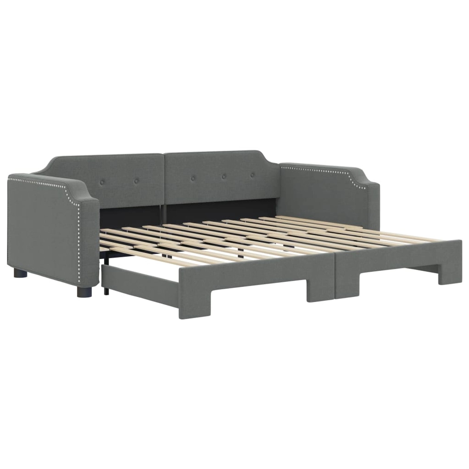 vidaXL Tagesbett Ausziehbar Dunkelgrau 90x190 cm Stoff1882035 vidaXL Tagesbett Ausziehbar Dunkelgrau 90x190 cm Stoff1882035 von VIDAXL