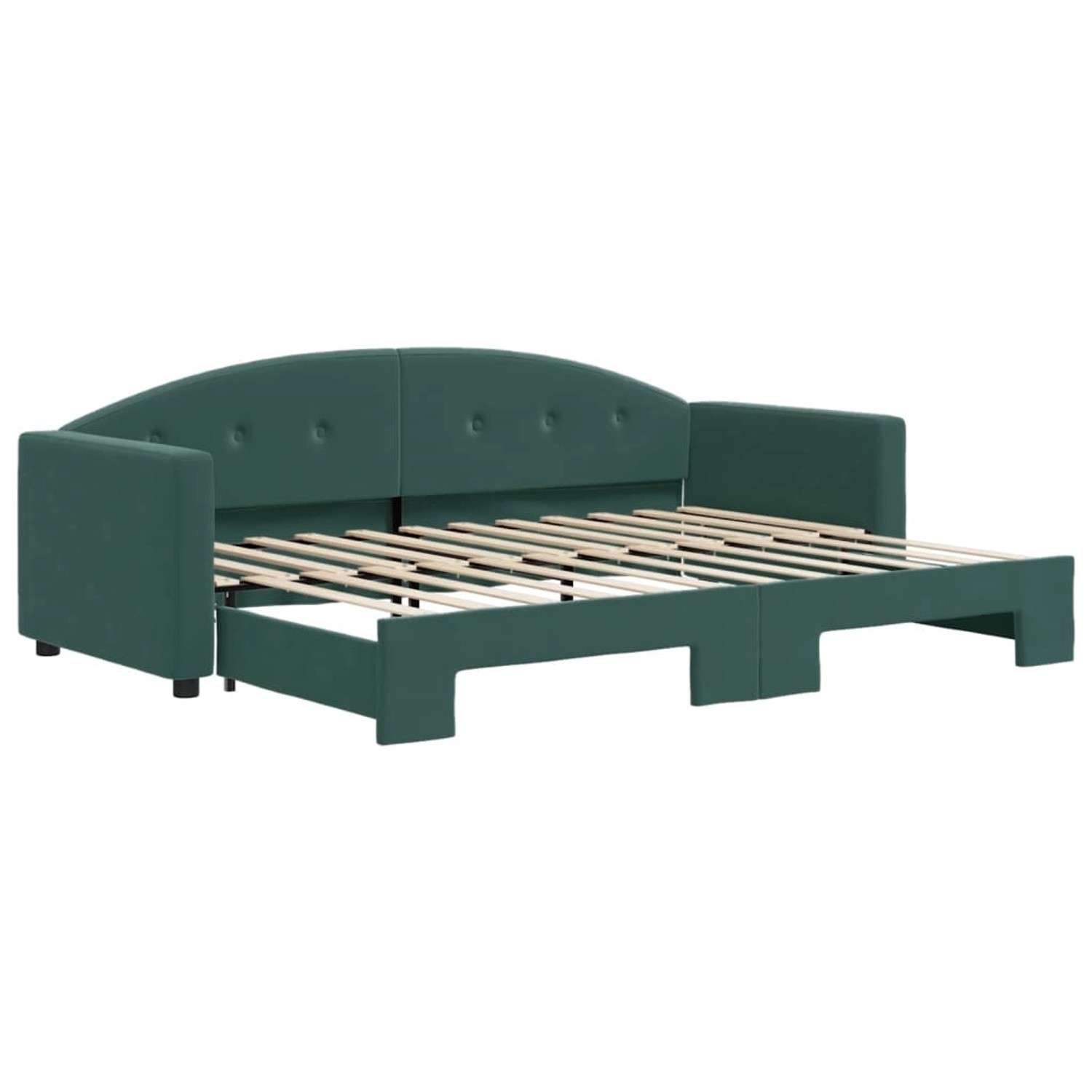 vidaXL Tagesbett Ausziehbar Dunkelgrün 80x200 cm Samt1898687 von VIDAXL