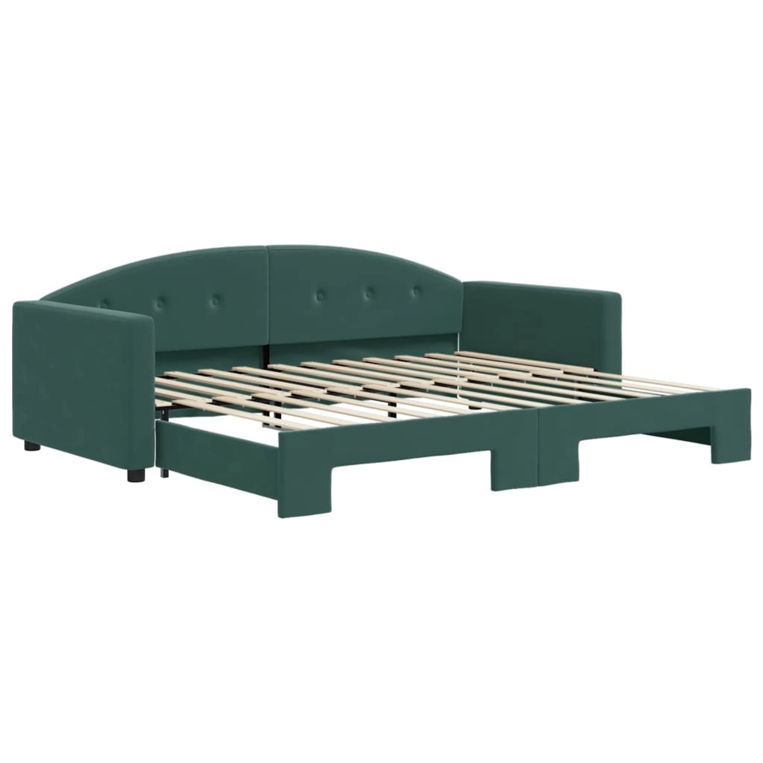 vidaXL Tagesbett Ausziehbar Dunkelgrün 90x200 cm Samt1886839 von VIDAXL