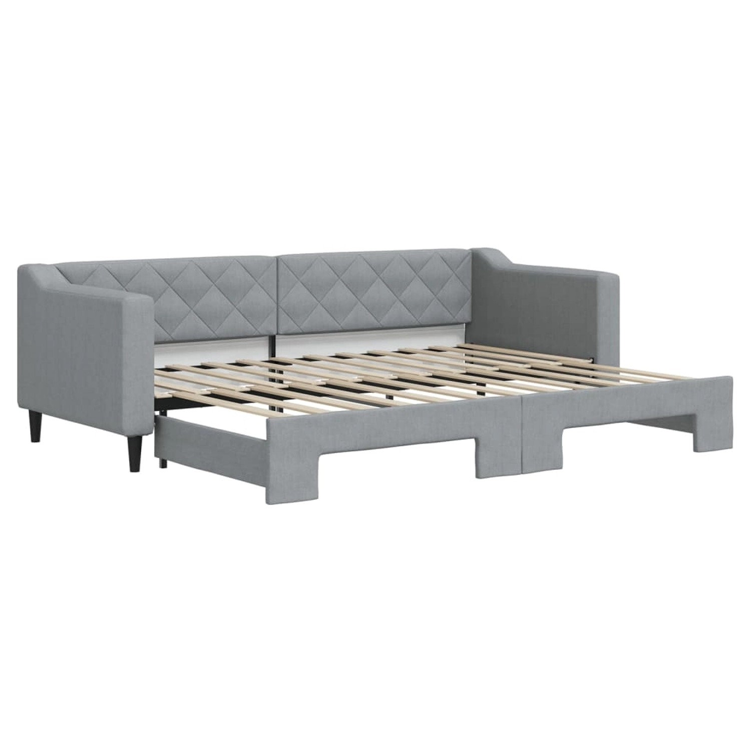 vidaXL Tagesbett Ausziehbar Hellgrau 80x200 cm Stoff1884533 vidaXL Tagesbett Ausziehbar Hellgrau 80x200 cm Stoff1884533 von VIDAXL