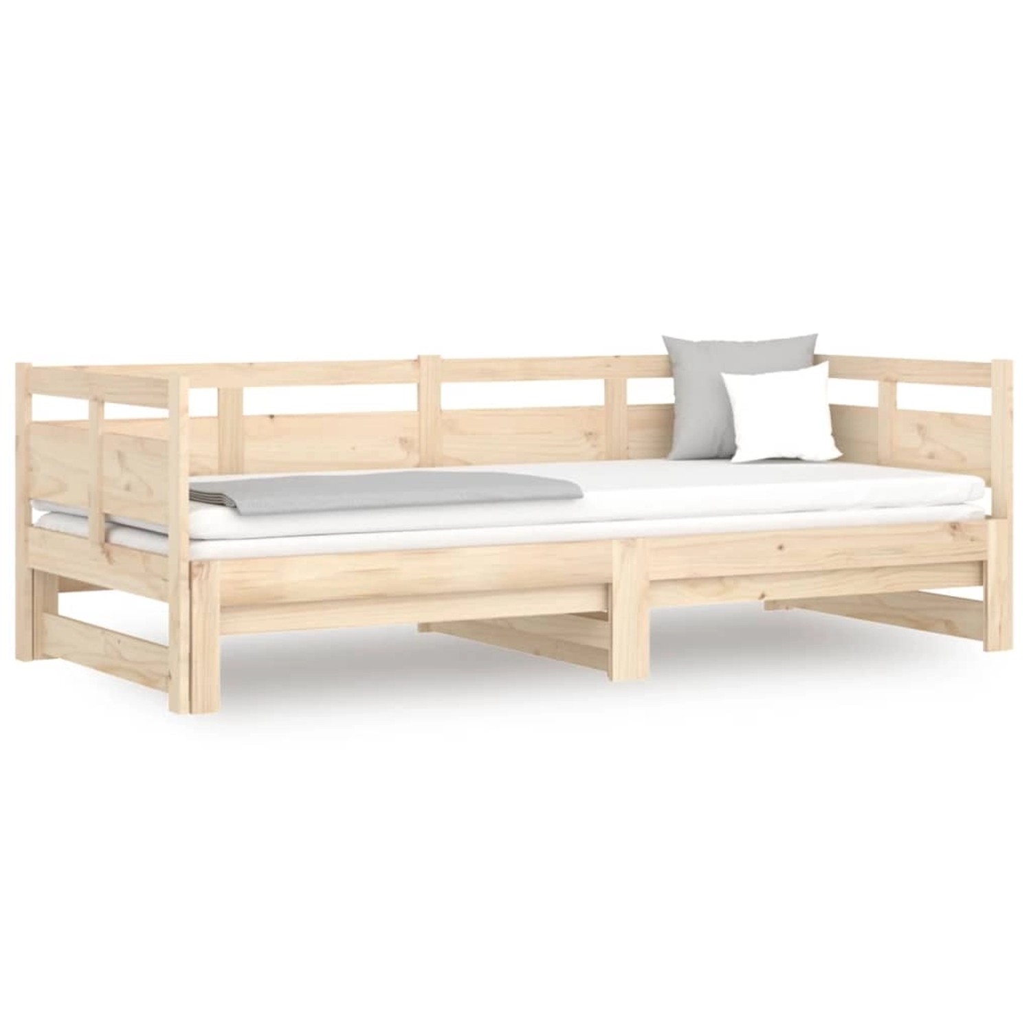 vidaXL Tagesbett Ausziehbar Massivholz Kiefer 2x(90x200) cm1279828 von VIDAXL