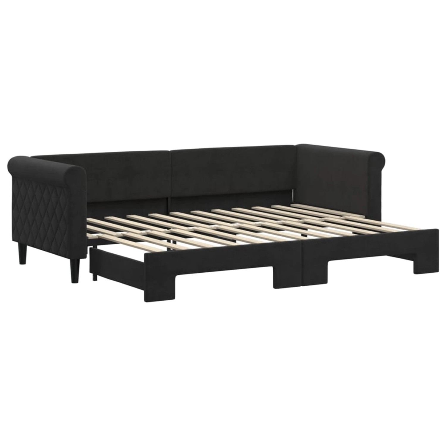vidaXL Tagesbett Ausziehbar Schwarz 80x200 cm Samt1882043 vidaXL Tagesbett Ausziehbar Schwarz 80x200 cm Samt1882043 von VIDAXL