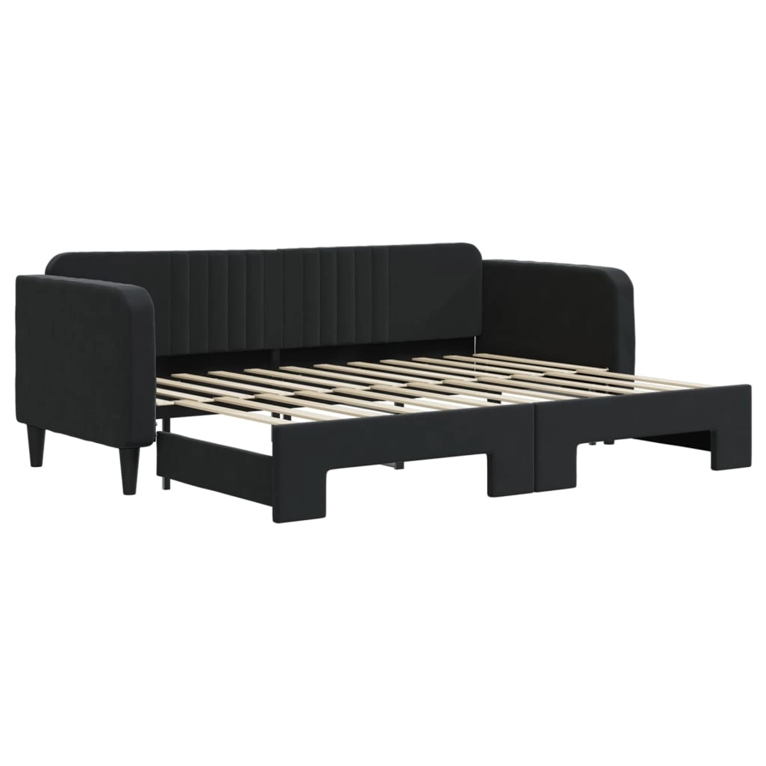 vidaXL Tagesbett Ausziehbar Schwarz 80x200 cm Samt1898662 vidaXL Tagesbett Ausziehbar Schwarz 80x200 cm Samt1898662 von VIDAXL