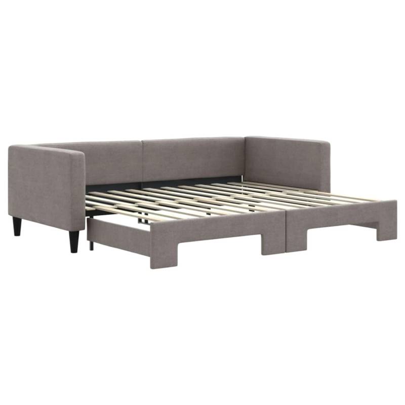 vidaXL Tagesbett Ausziehbar Taupe 90x200 cm Stoff 3196581 vidaXL Tagesbett Ausziehbar Taupe 90x200 cm Stoff 3196581 von VIDAXL
