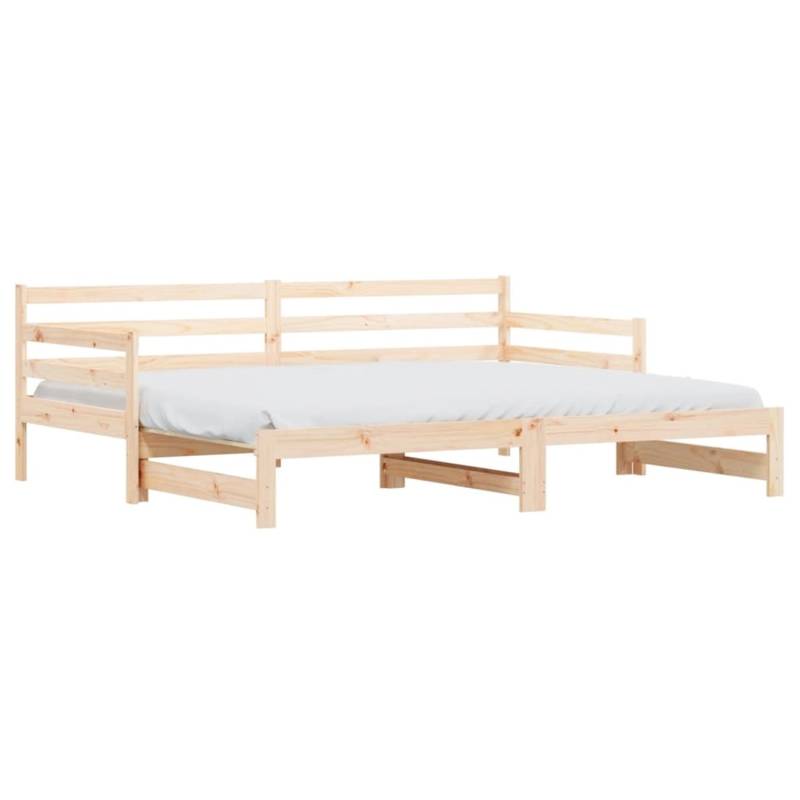vidaXL Tagesbett Ausziehbar Weiß 80x200 cm Massivholz Kiefer1884366 von VIDAXL