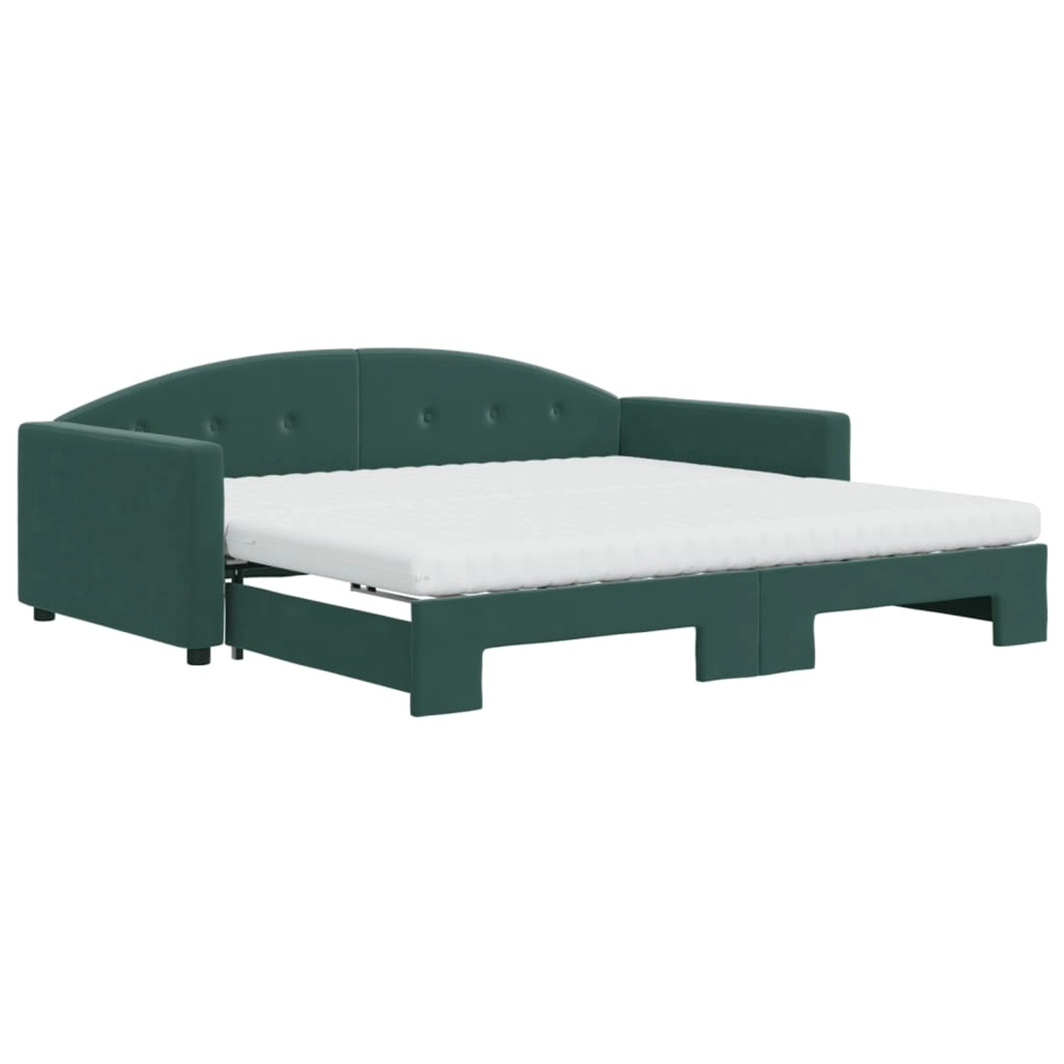 vidaXL Tagesbett Ausziehbar mit Matratzen Dunkelgrün 100x200 cm Samt1847462 vidaXL Tagesbett Ausziehbar mit Matratzen Dunkelgrün 100x200 cm Samt1847462 von VIDAXL