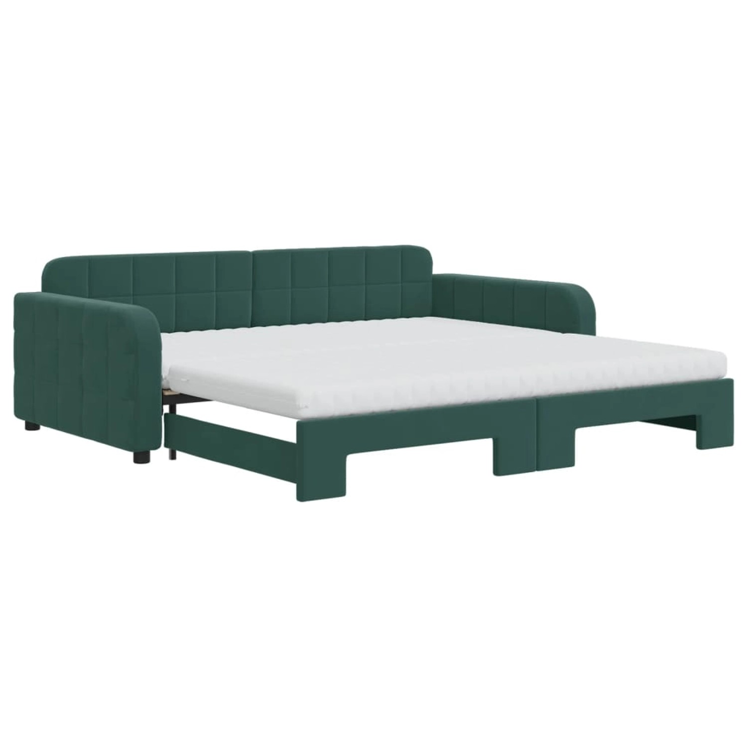 vidaXL Tagesbett Ausziehbar mit Matratzen Dunkelgrün 100x200 cm Samt1883367 vidaXL Tagesbett Ausziehbar mit Matratzen Dunkelgrün 100x200 cm Samt1883367 von VIDAXL