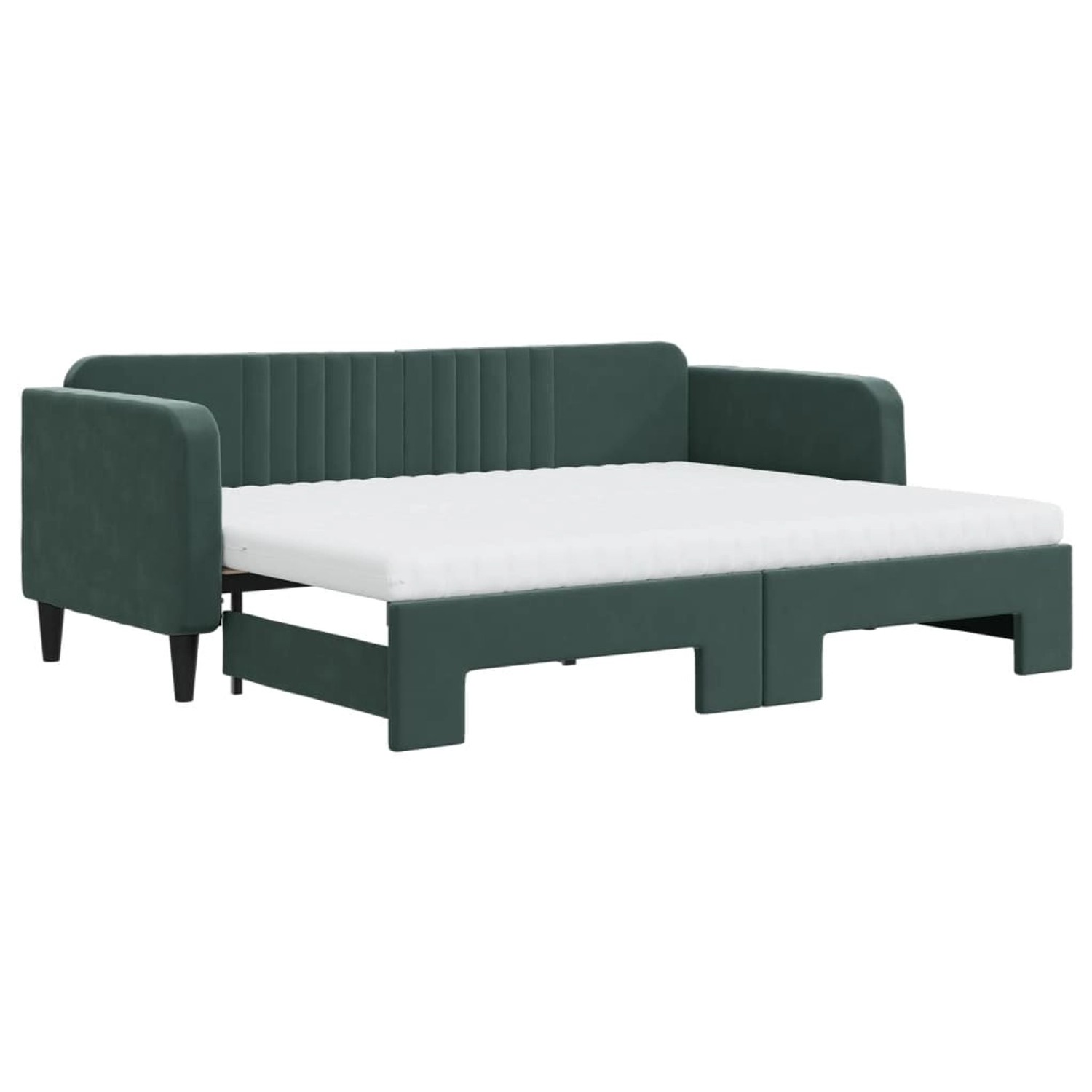 vidaXL Tagesbett Ausziehbar mit Matratzen Dunkelgrün 80x200 cm Samt1847101 vidaXL Tagesbett Ausziehbar mit Matratzen Dunkelgrün 80x200 cm Samt1847101 von VIDAXL