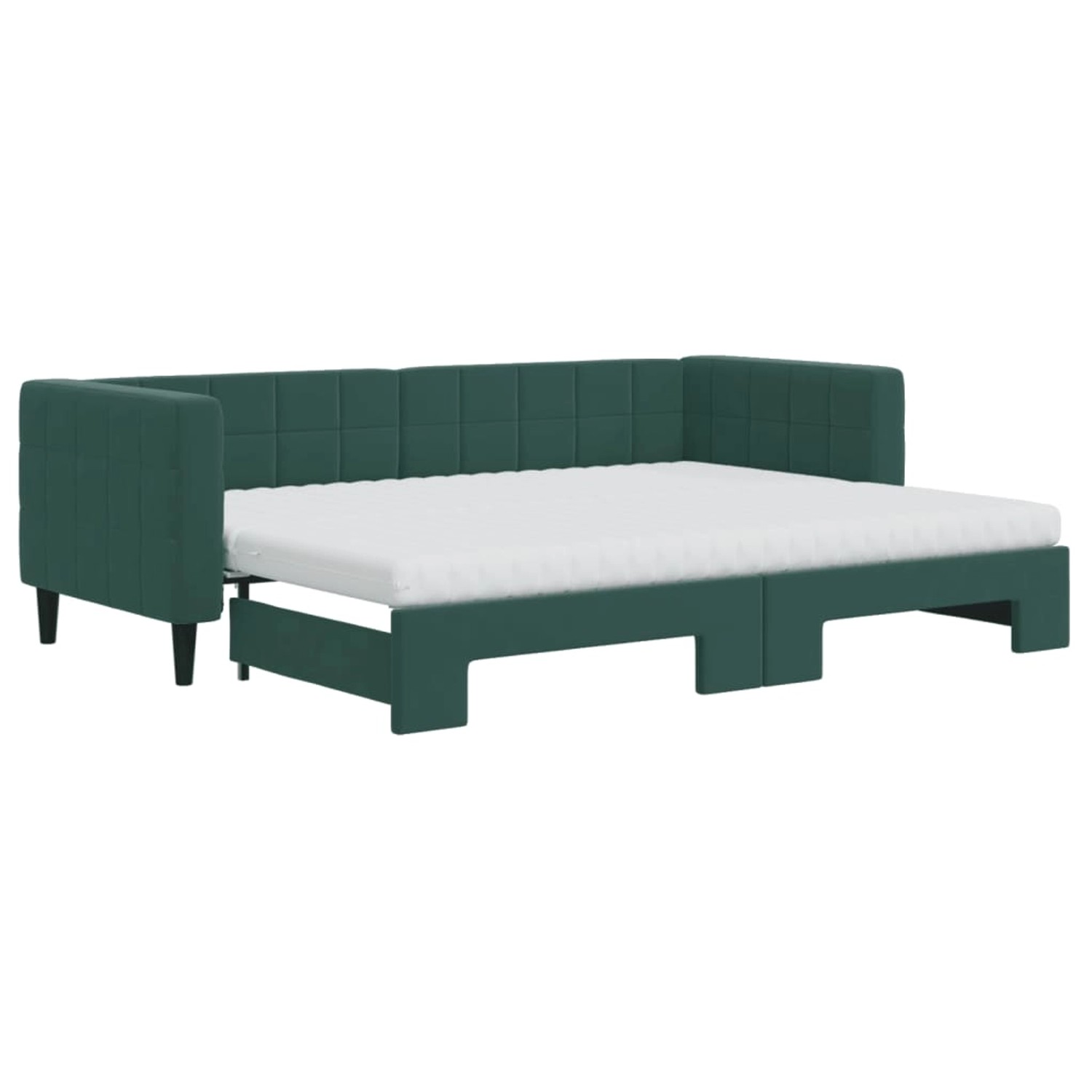 vidaXL Tagesbett Ausziehbar mit Matratzen Dunkelgrün 80x200 cm Samt1847503 vidaXL Tagesbett Ausziehbar mit Matratzen Dunkelgrün 80x200 cm Samt1847503 von VIDAXL