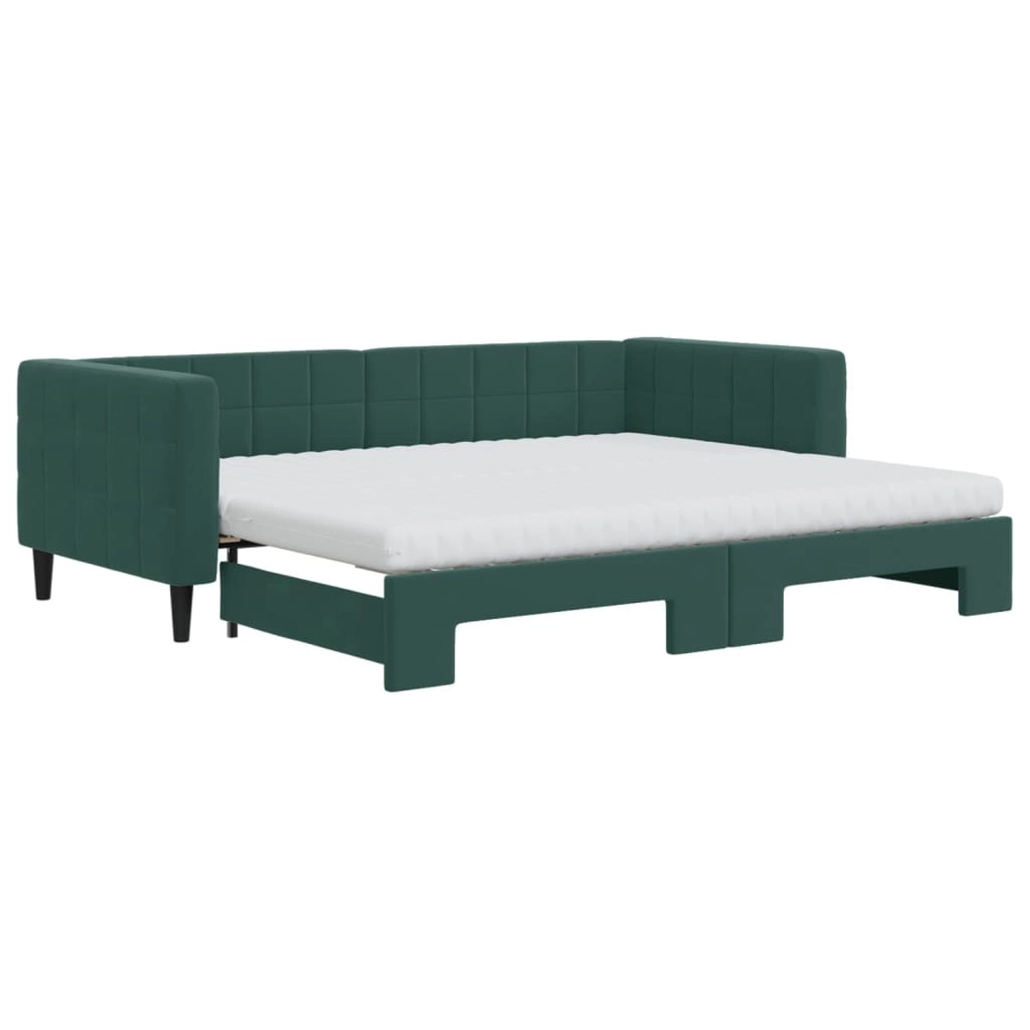 vidaXL Tagesbett Ausziehbar mit Matratzen Dunkelgrün 90x200 cm Samt1847512 vidaXL Tagesbett Ausziehbar mit Matratzen Dunkelgrün 90x200 cm Samt1847512 von VIDAXL