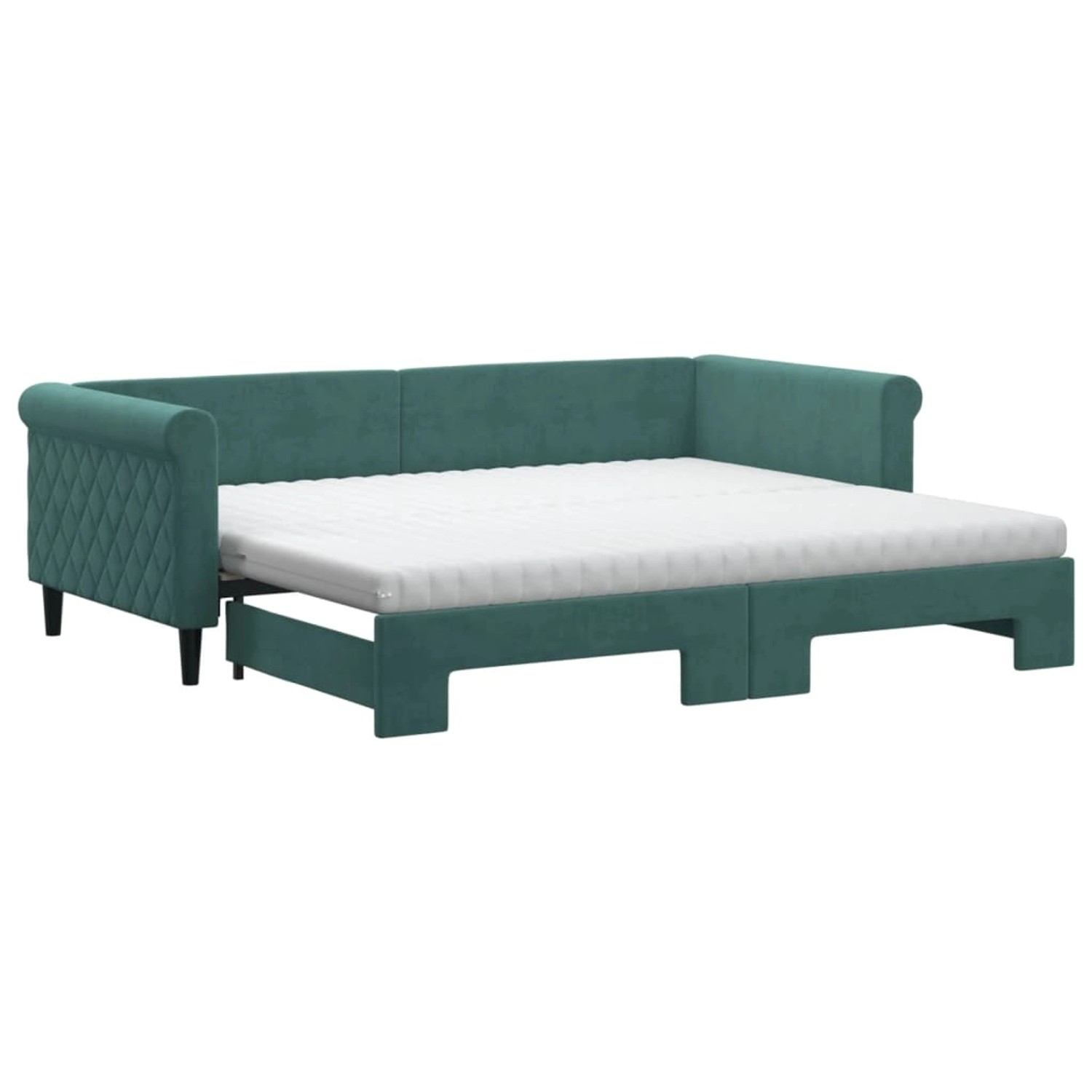 vidaXL Tagesbett Ausziehbar mit Matratzen Dunkelgrün 90x200 cm Samt1886874 vidaXL Tagesbett Ausziehbar mit Matratzen Dunkelgrün 90x200 cm Samt1886874 von VIDAXL