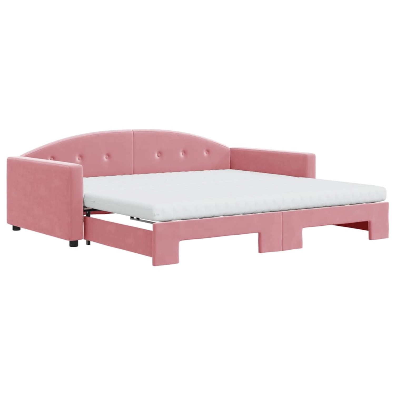 vidaXL Tagesbett Ausziehbar mit Matratzen Rosa 100x200 cm Samt1847463 vidaXL Tagesbett Ausziehbar mit Matratzen Rosa 100x200 cm Samt1847463 von VIDAXL