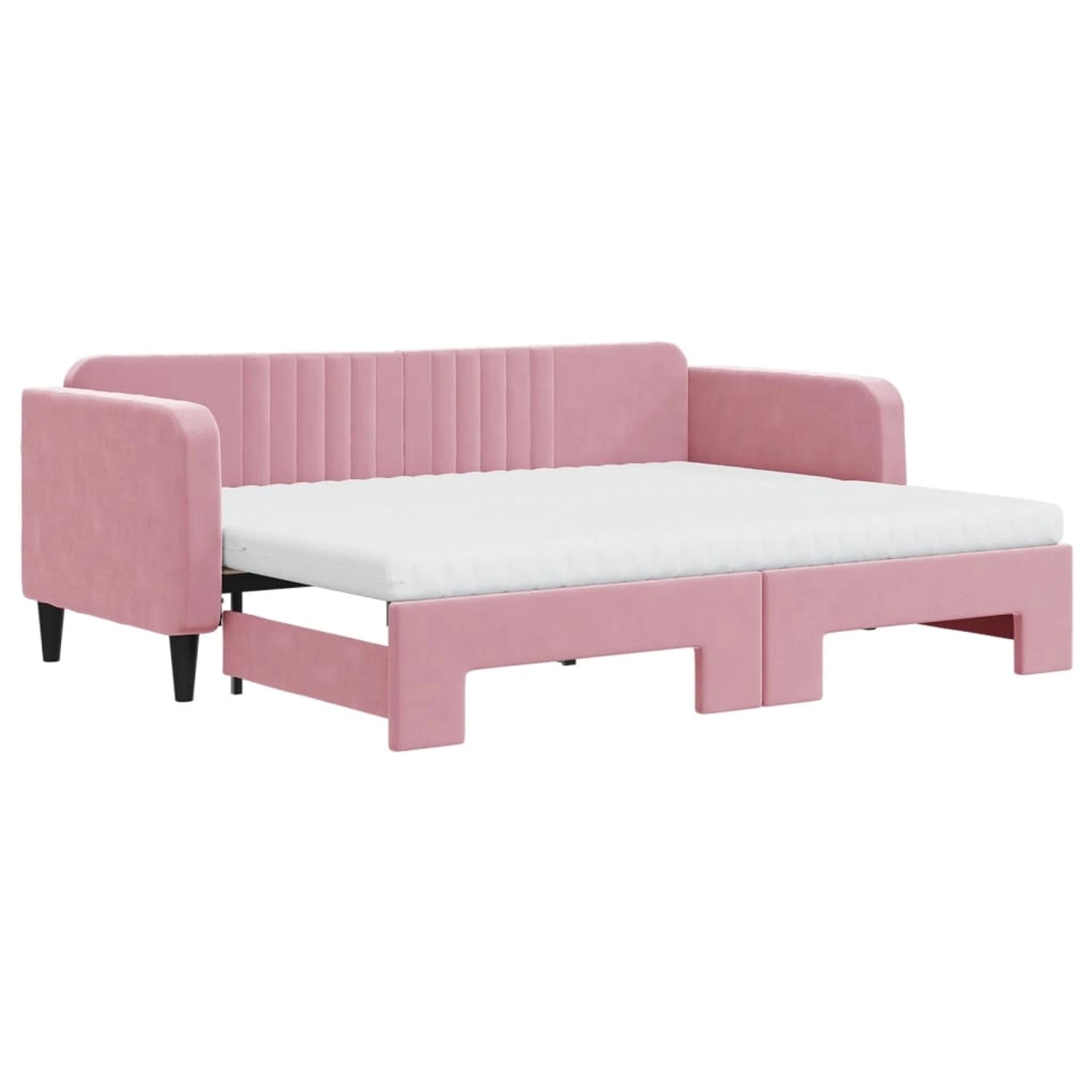 vidaXL Tagesbett Ausziehbar mit Matratzen Rosa 80x200 cm Samt1847102 vidaXL Tagesbett Ausziehbar mit Matratzen Rosa 80x200 cm Samt1847102 von VIDAXL