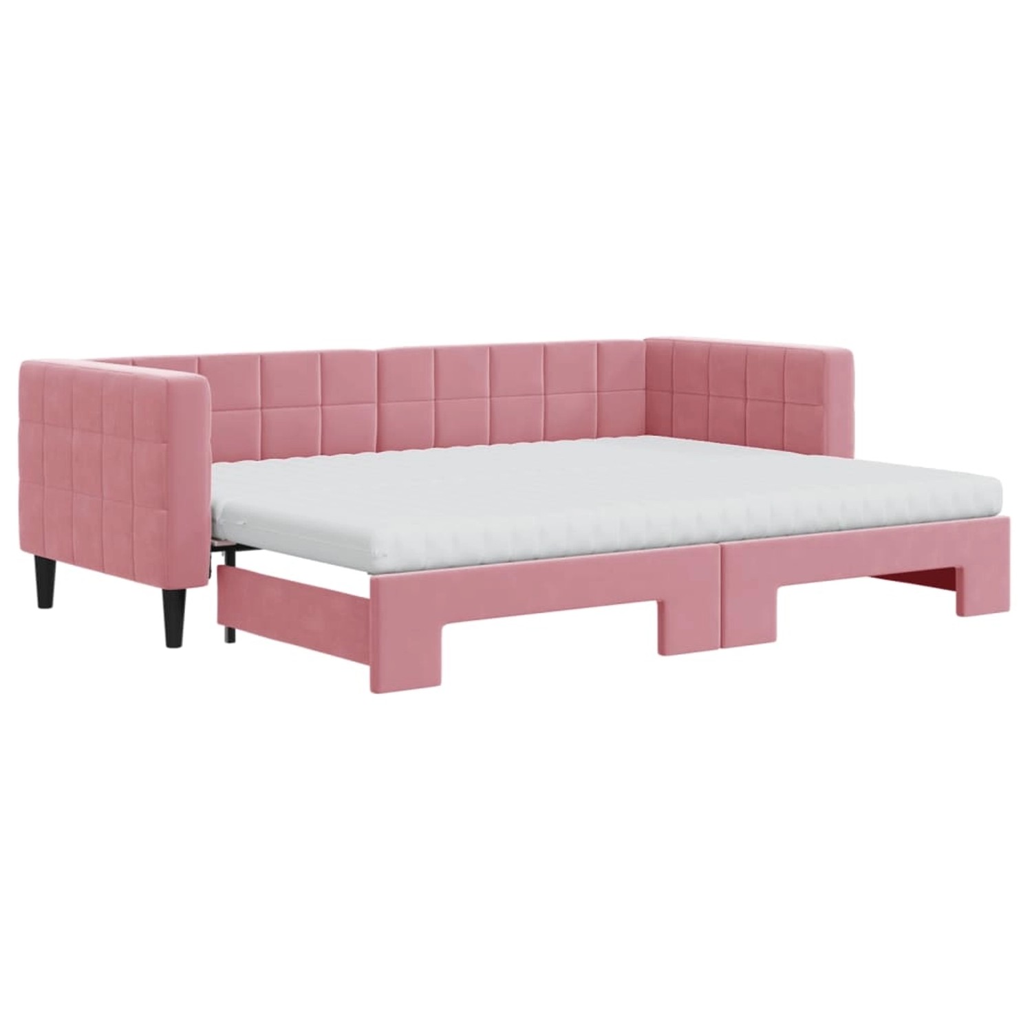 vidaXL Tagesbett Ausziehbar mit Matratzen Rosa 80x200 cm Samt1847505 vidaXL Tagesbett Ausziehbar mit Matratzen Rosa 80x200 cm Samt1847505 von VIDAXL