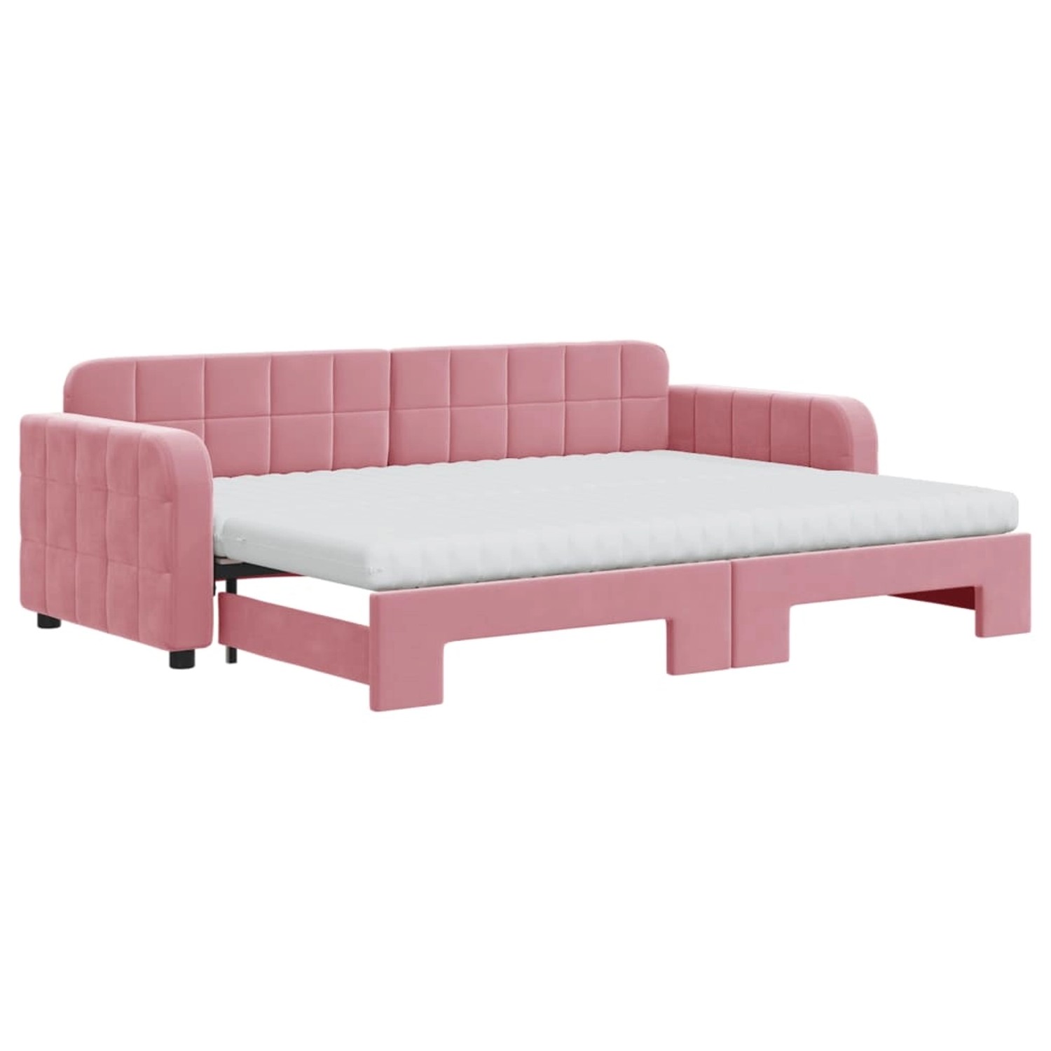 vidaXL Tagesbett Ausziehbar mit Matratzen Rosa 80x200 cm Samt1897490 vidaXL Tagesbett Ausziehbar mit Matratzen Rosa 80x200 cm Samt1897490 von VIDAXL