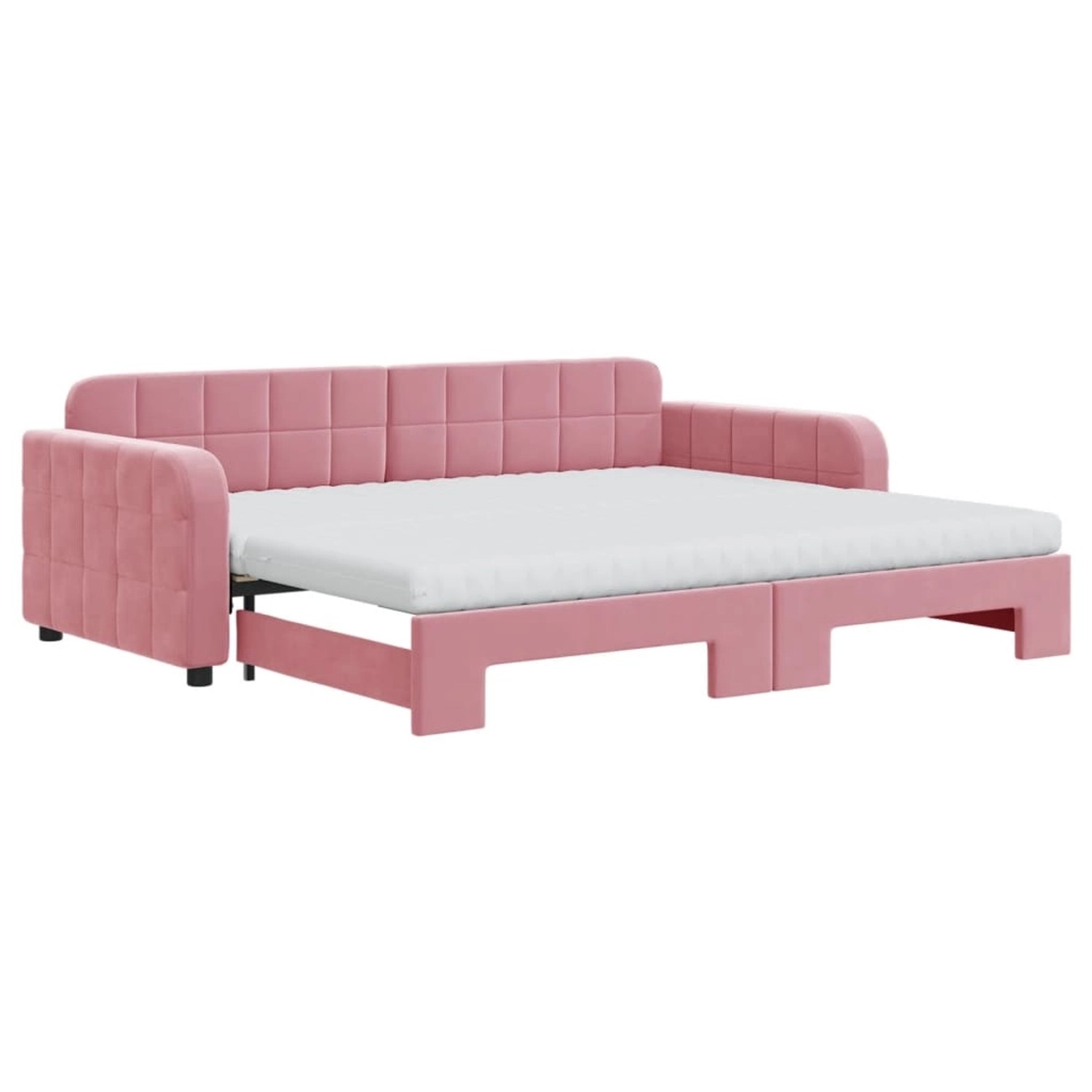 vidaXL Tagesbett Ausziehbar mit Matratzen Rosa 90x200 cm Samt1897494 vidaXL Tagesbett Ausziehbar mit Matratzen Rosa 90x200 cm Samt1897494 von VIDAXL
