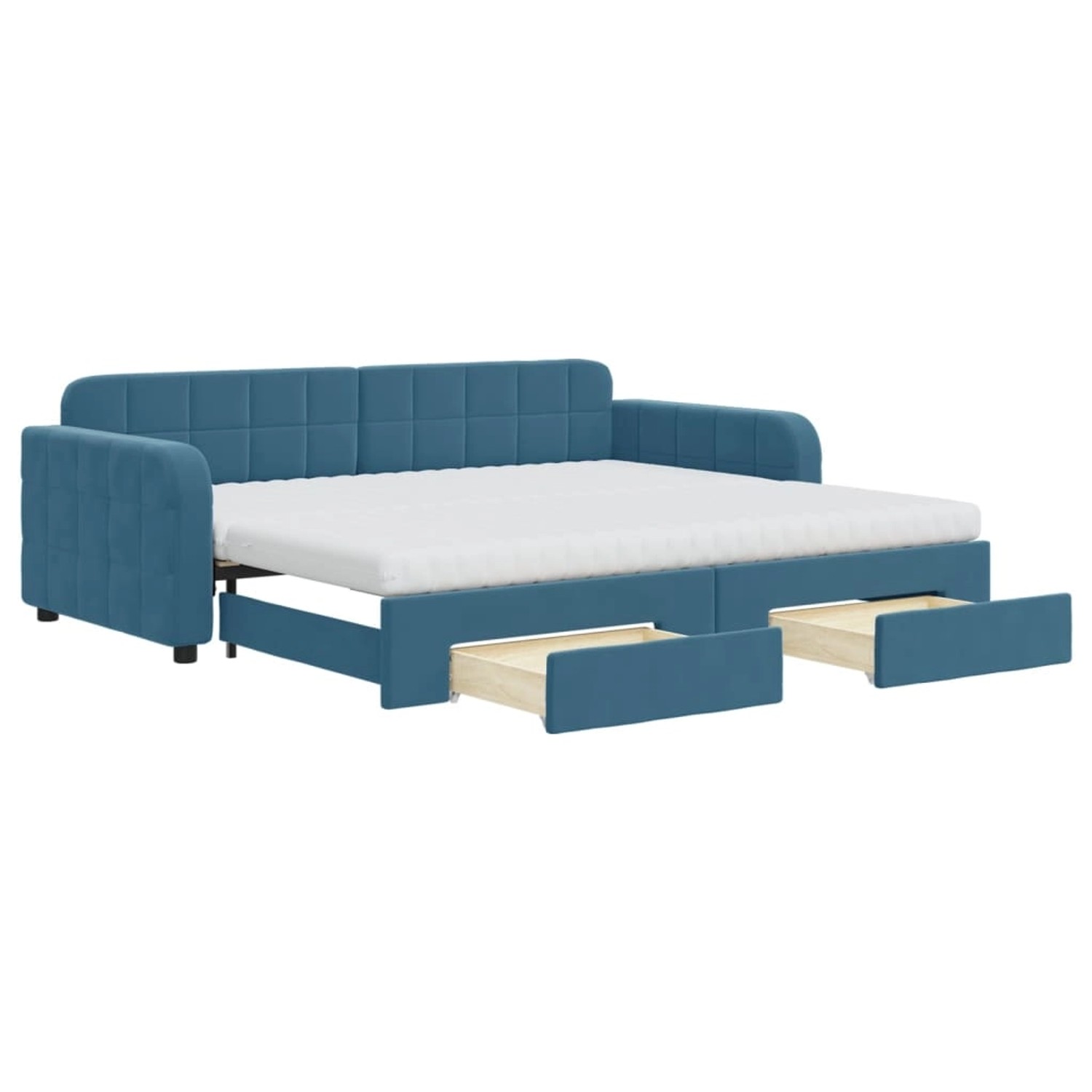 vidaXL Tagesbett Ausziehbar mit Schubladen Blau 90x200 cm Samt1883504 vidaXL Tagesbett Ausziehbar mit Schubladen Blau 90x200 cm Samt1883504 von VIDAXL