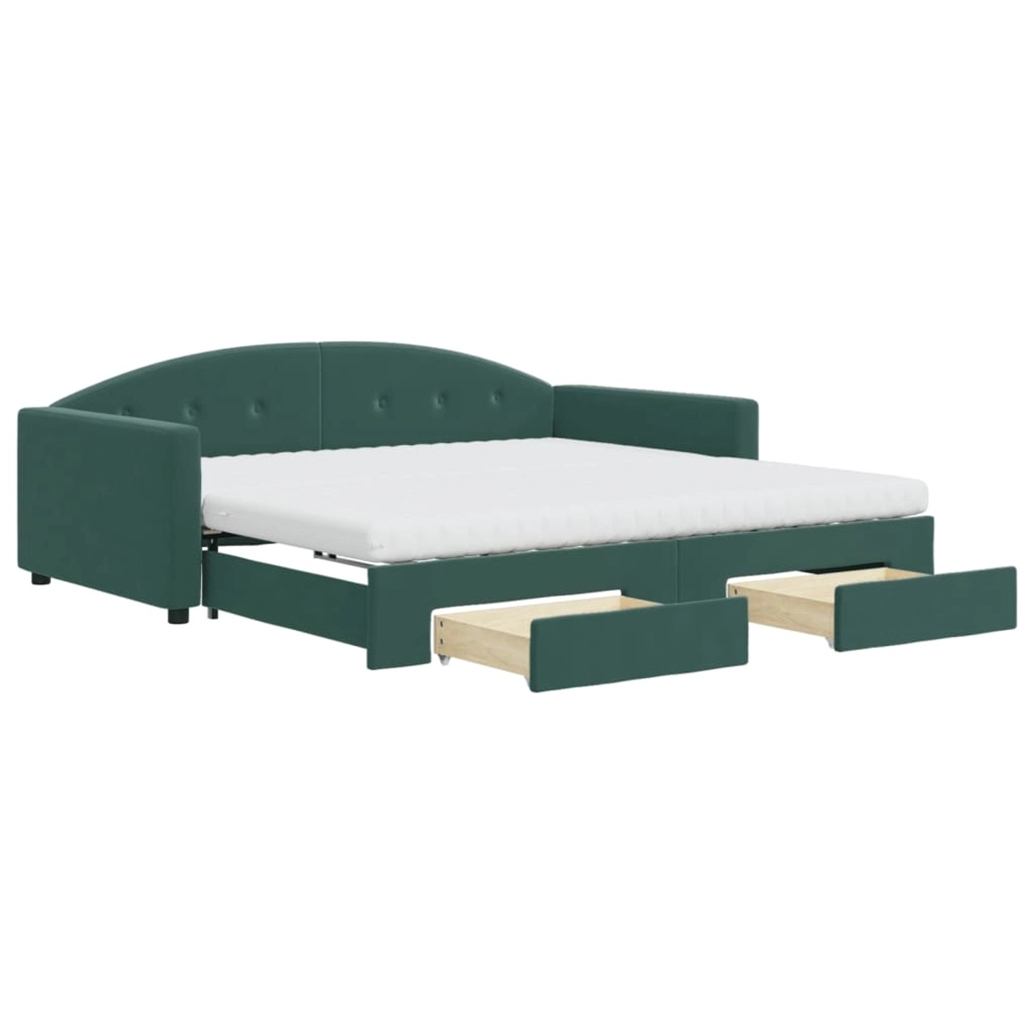 vidaXL Tagesbett Ausziehbar mit Schubladen Dunkelgrün 100x200 cm Samt1847481 vidaXL Tagesbett Ausziehbar mit Schubladen Dunkelgrün 100x200 cm Samt1847481 von VIDAXL