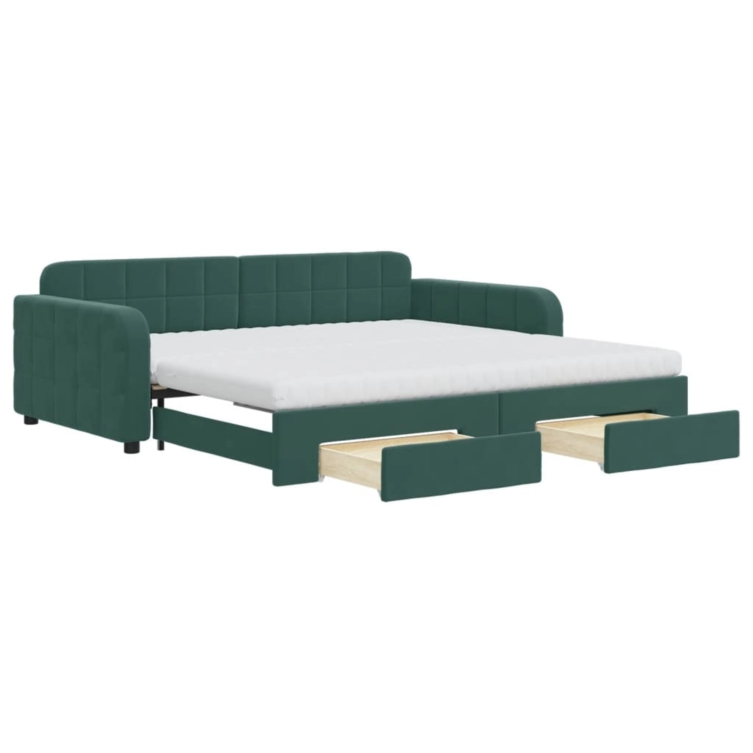 vidaXL Tagesbett Ausziehbar mit Schubladen Dunkelgrün 100x200 cm Samt1881273 vidaXL Tagesbett Ausziehbar mit Schubladen Dunkelgrün 100x200 cm Samt1881273 von VIDAXL