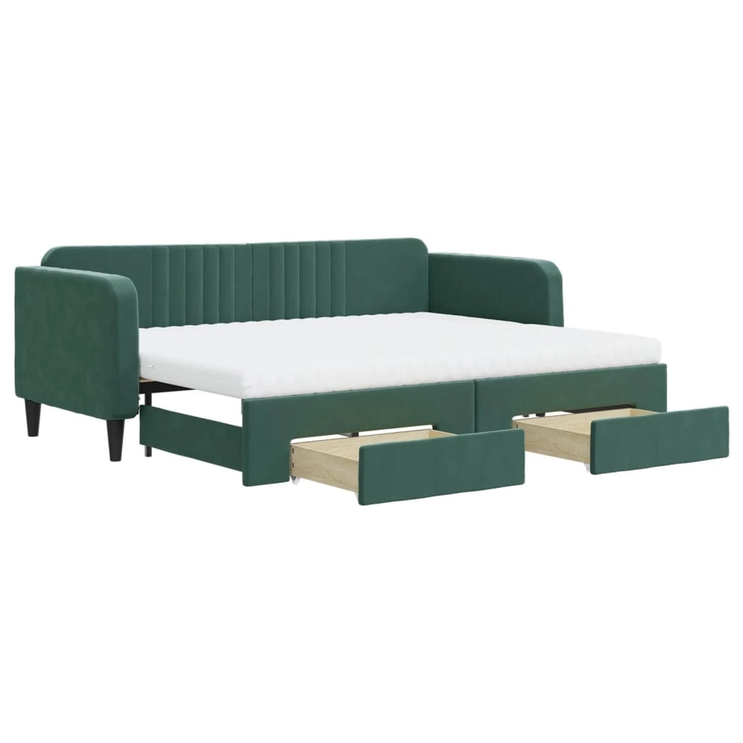 vidaXL Tagesbett Ausziehbar mit Schubladen Dunkelgrün 80x200 cm Samt1847118 vidaXL Tagesbett Ausziehbar mit Schubladen Dunkelgrün 80x200 cm Samt1847118 von VIDAXL
