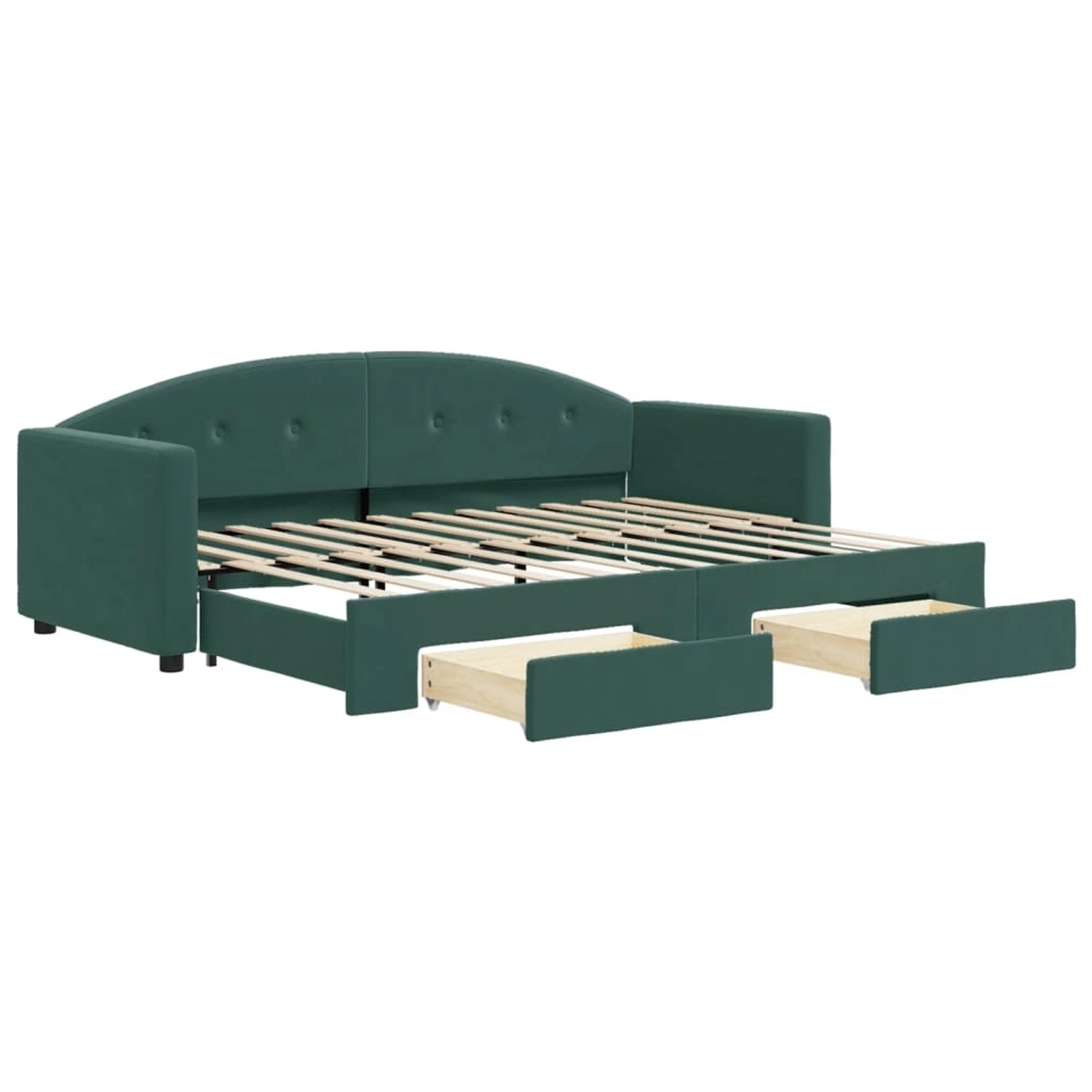 vidaXL Tagesbett Ausziehbar mit Schubladen Dunkelgrün 80x200 cm Samt1884529 vidaXL Tagesbett Ausziehbar mit Schubladen Dunkelgrün 80x200 cm Samt1884529 von VIDAXL