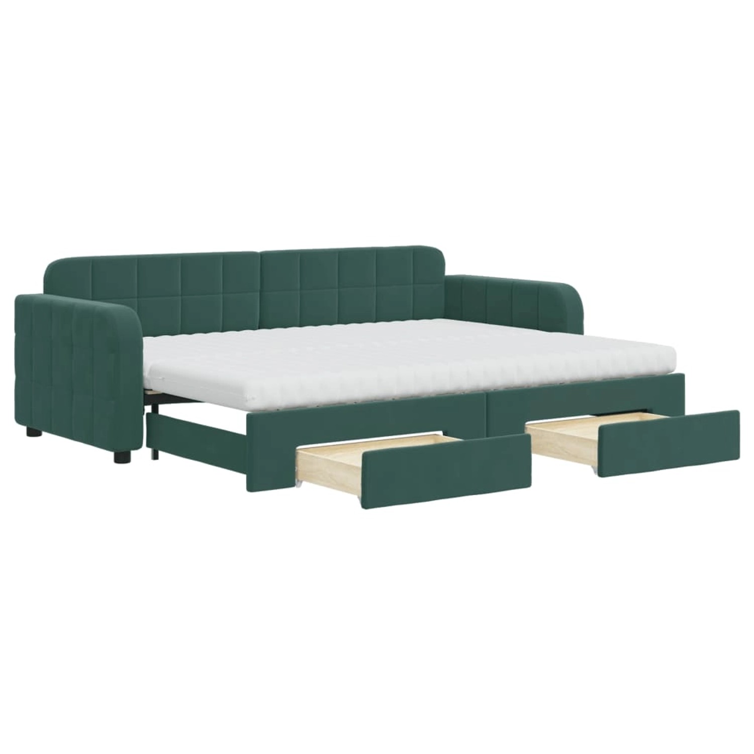 vidaXL Tagesbett Ausziehbar mit Schubladen Dunkelgrün 80x200 cm Samt1897455 vidaXL Tagesbett Ausziehbar mit Schubladen Dunkelgrün 80x200 cm Samt1897455 von VIDAXL