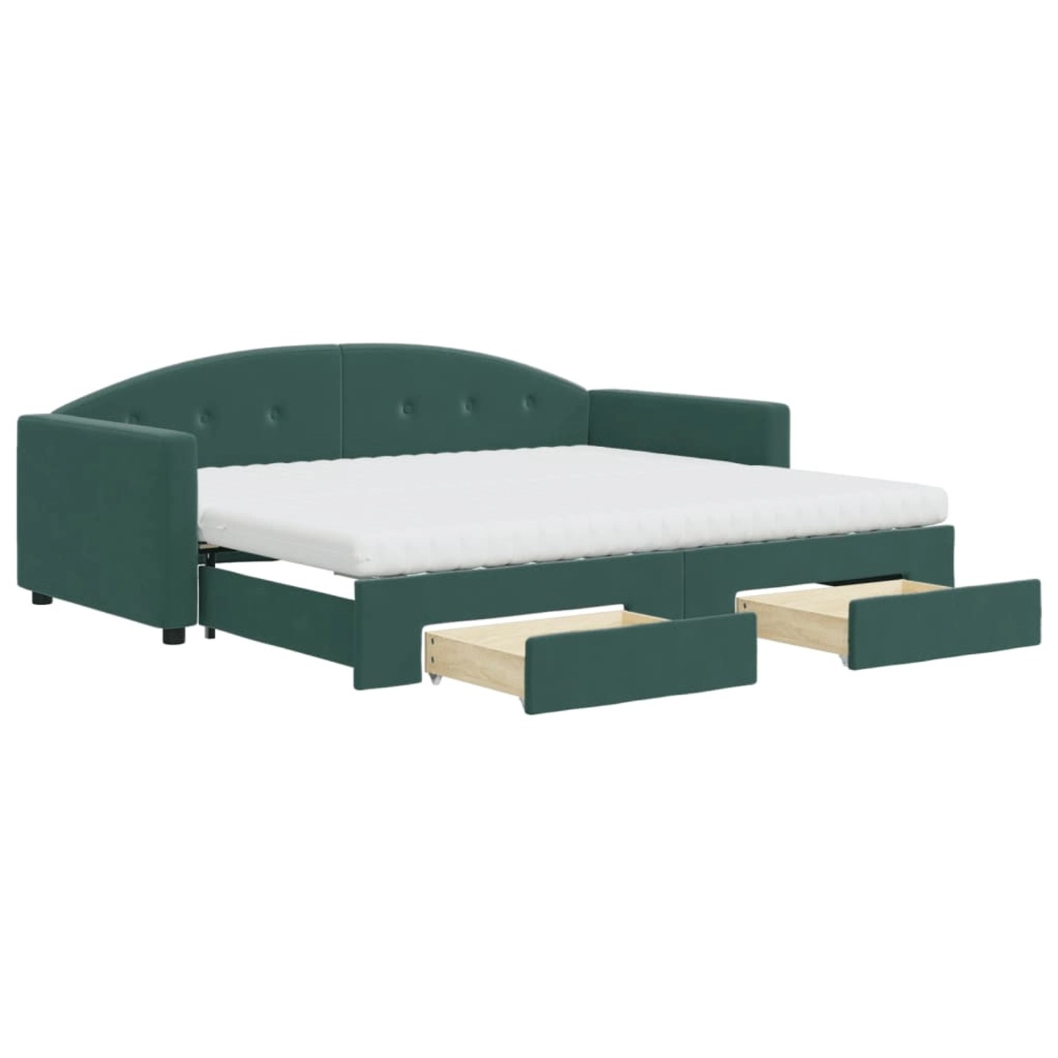 vidaXL Tagesbett Ausziehbar mit Schubladen Dunkelgrün 90x200 cm Samt1847475 vidaXL Tagesbett Ausziehbar mit Schubladen Dunkelgrün 90x200 cm Samt1847475 von VIDAXL