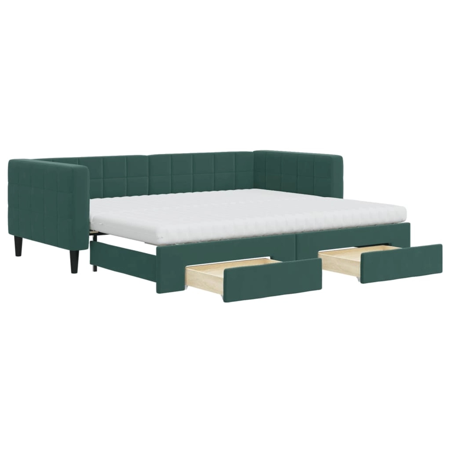 vidaXL Tagesbett Ausziehbar mit Schubladen Dunkelgrün 90x200 cm Samt1881258 vidaXL Tagesbett Ausziehbar mit Schubladen Dunkelgrün 90x200 cm Samt1881258 von VIDAXL