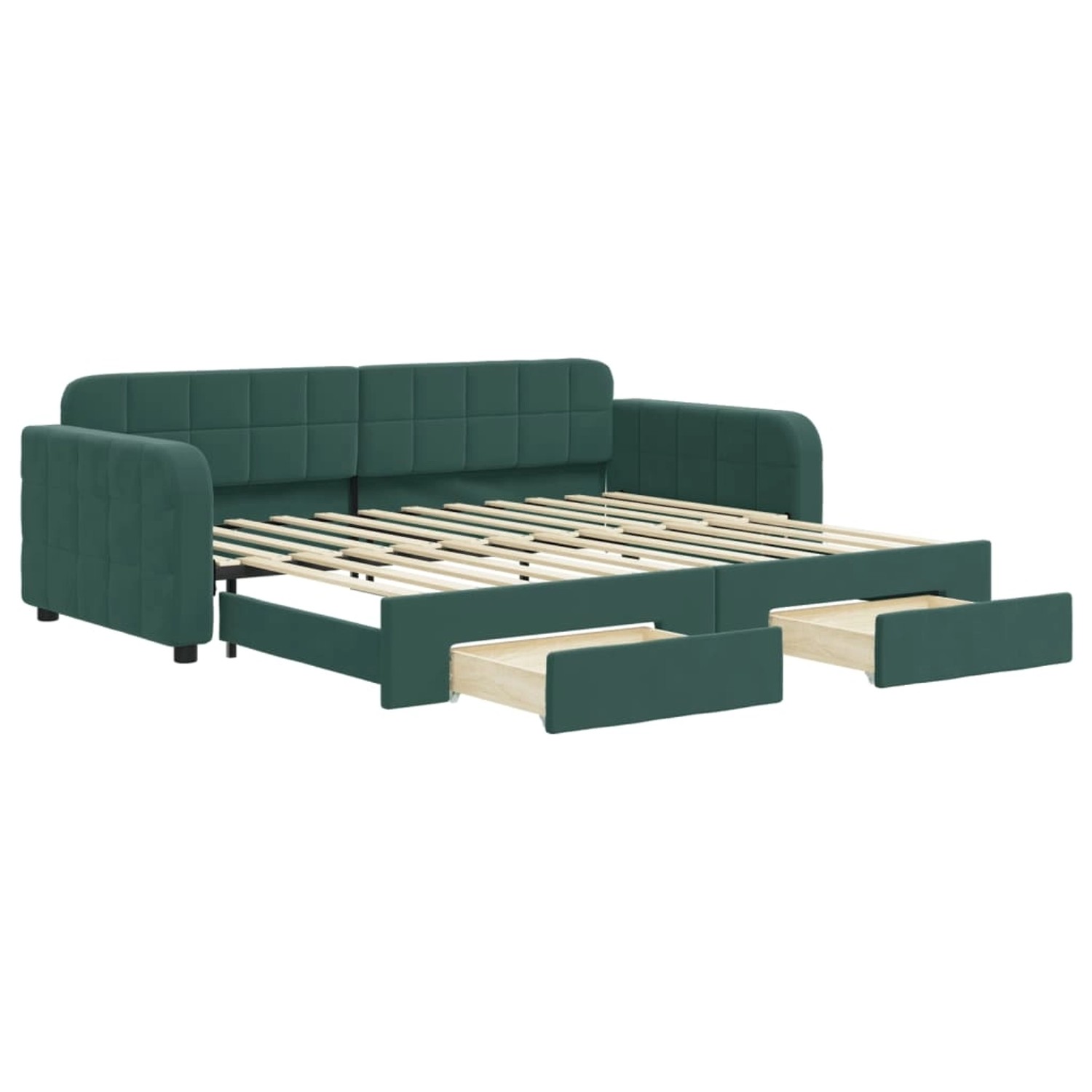 vidaXL Tagesbett Ausziehbar mit Schubladen Dunkelgrün 90x200 cm Samt1896649 vidaXL Tagesbett Ausziehbar mit Schubladen Dunkelgrün 90x200 cm Samt1896649 von VIDAXL