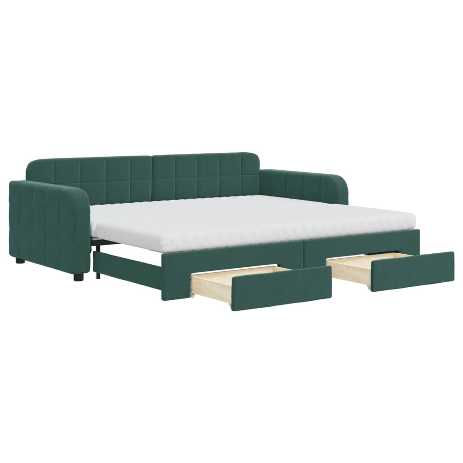 vidaXL Tagesbett Ausziehbar mit Schubladen Dunkelgrün 90x200 cm Samt1897457 vidaXL Tagesbett Ausziehbar mit Schubladen Dunkelgrün 90x200 cm Samt1897457 von VIDAXL