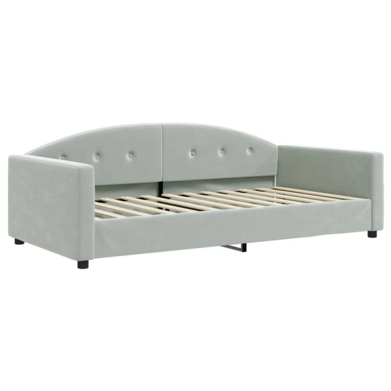 vidaXL Tagesbett Hellgrau 100x200 cm Samt1851875 von VIDAXL