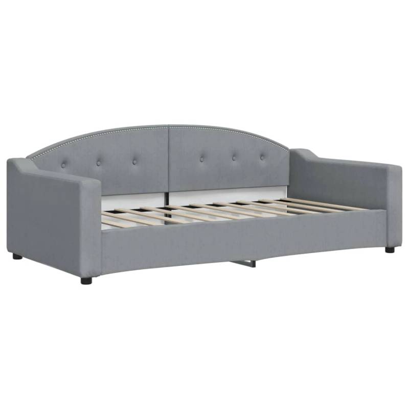 vidaXL Tagesbett Hellgrau 90x190 cm Stoff1851837 von VIDAXL
