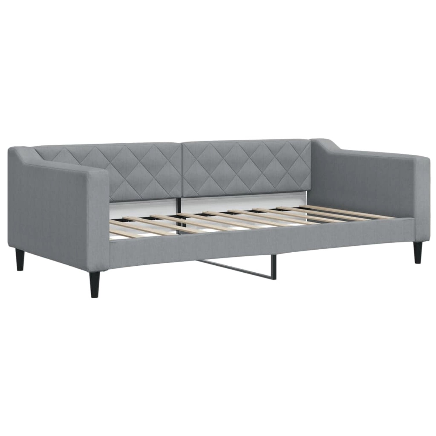vidaXL Tagesbett Hellgrau 90x190 cm Stoff1851864 vidaXL Tagesbett Hellgrau 90x190 cm Stoff1851864 von VIDAXL