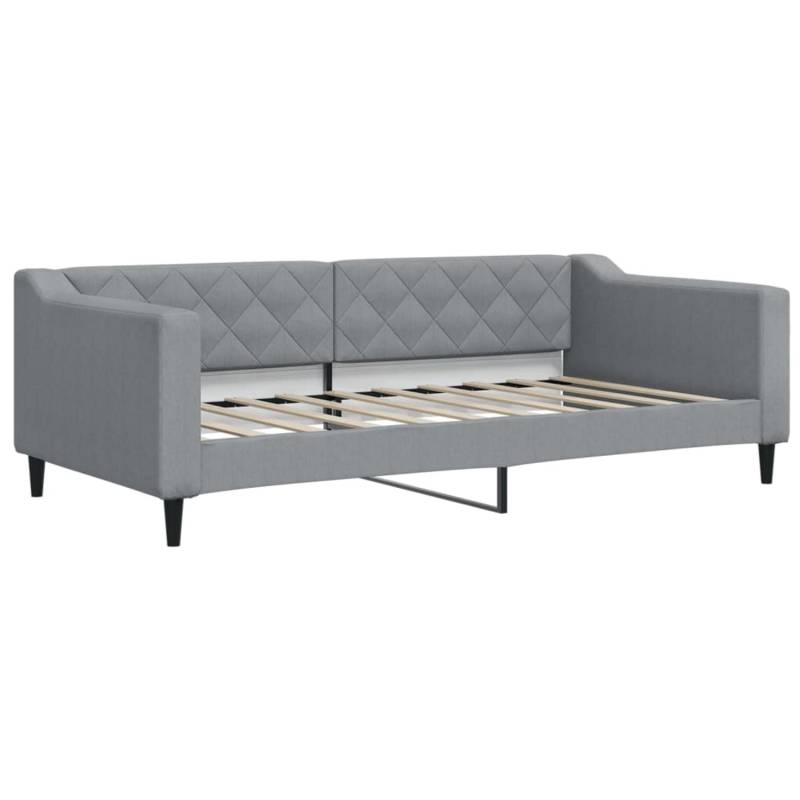 vidaXL Tagesbett Hellgrau 90x190 cm Stoff1851864 von VIDAXL