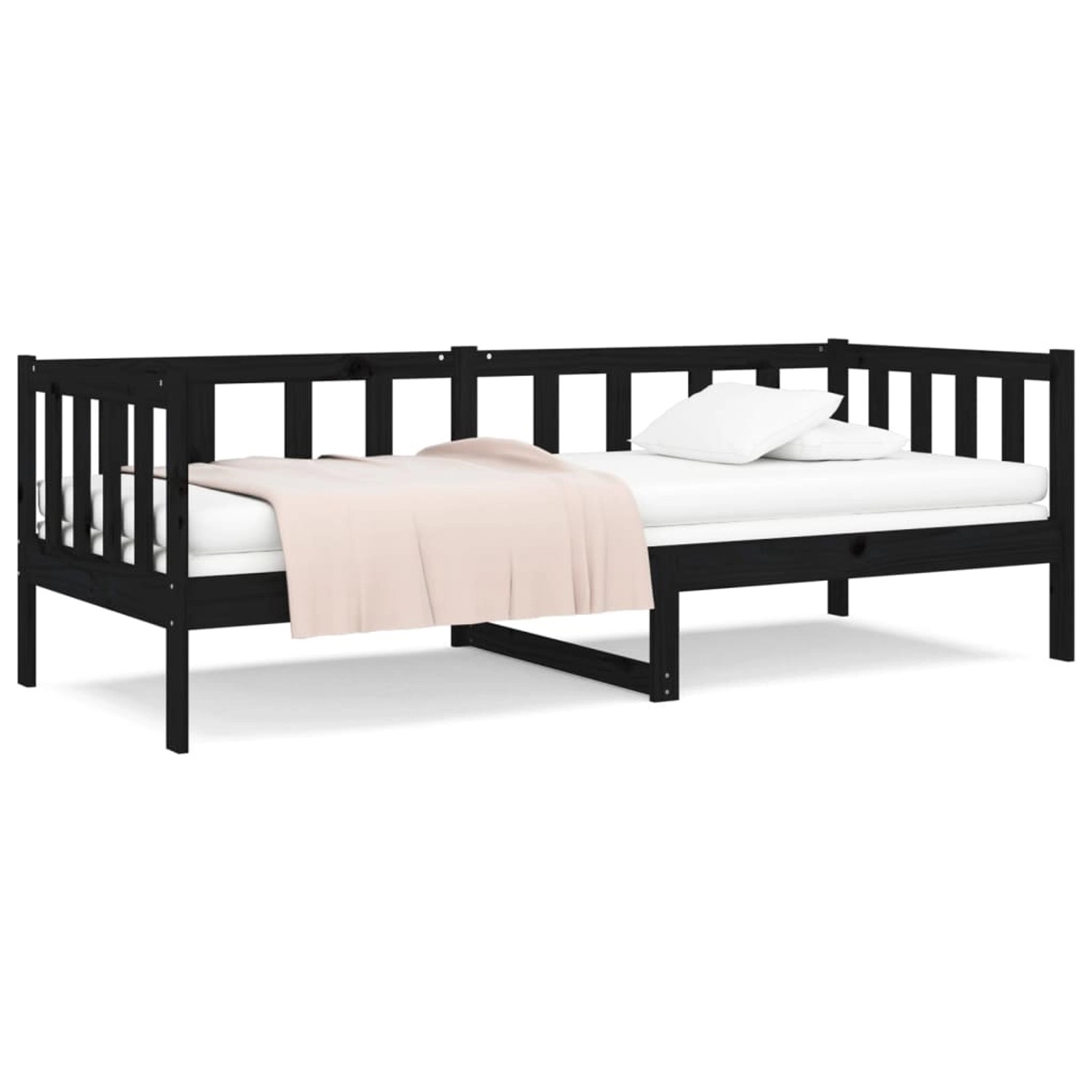 vidaXL Tagesbett Schwarz 80x200 cm Massivholz Kiefer1273306 vidaXL Tagesbett Schwarz 80x200 cm Massivholz Kiefer1273306 von VIDAXL