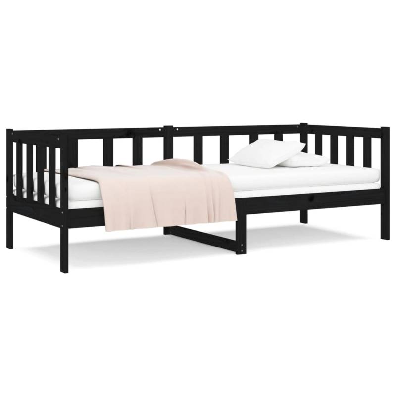 vidaXL Tagesbett Schwarz 80x200 cm Massivholz Kiefer1273306 von VIDAXL