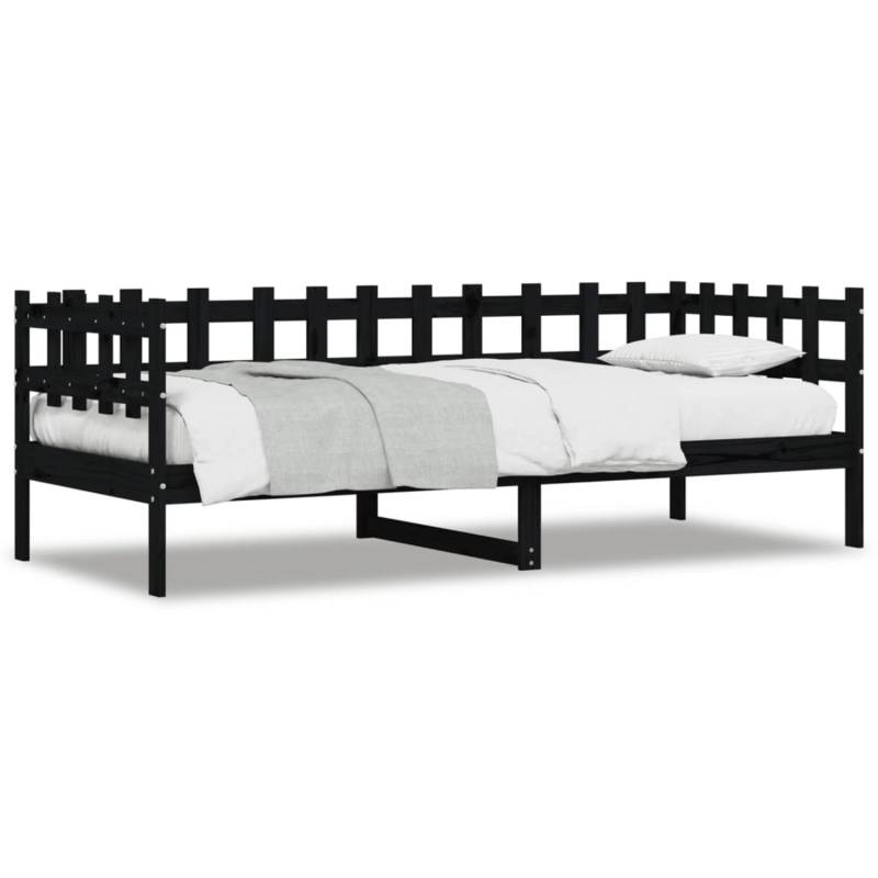 vidaXL Tagesbett Schwarz 80x200 cm Massivholz Kiefer1926361 von VIDAXL