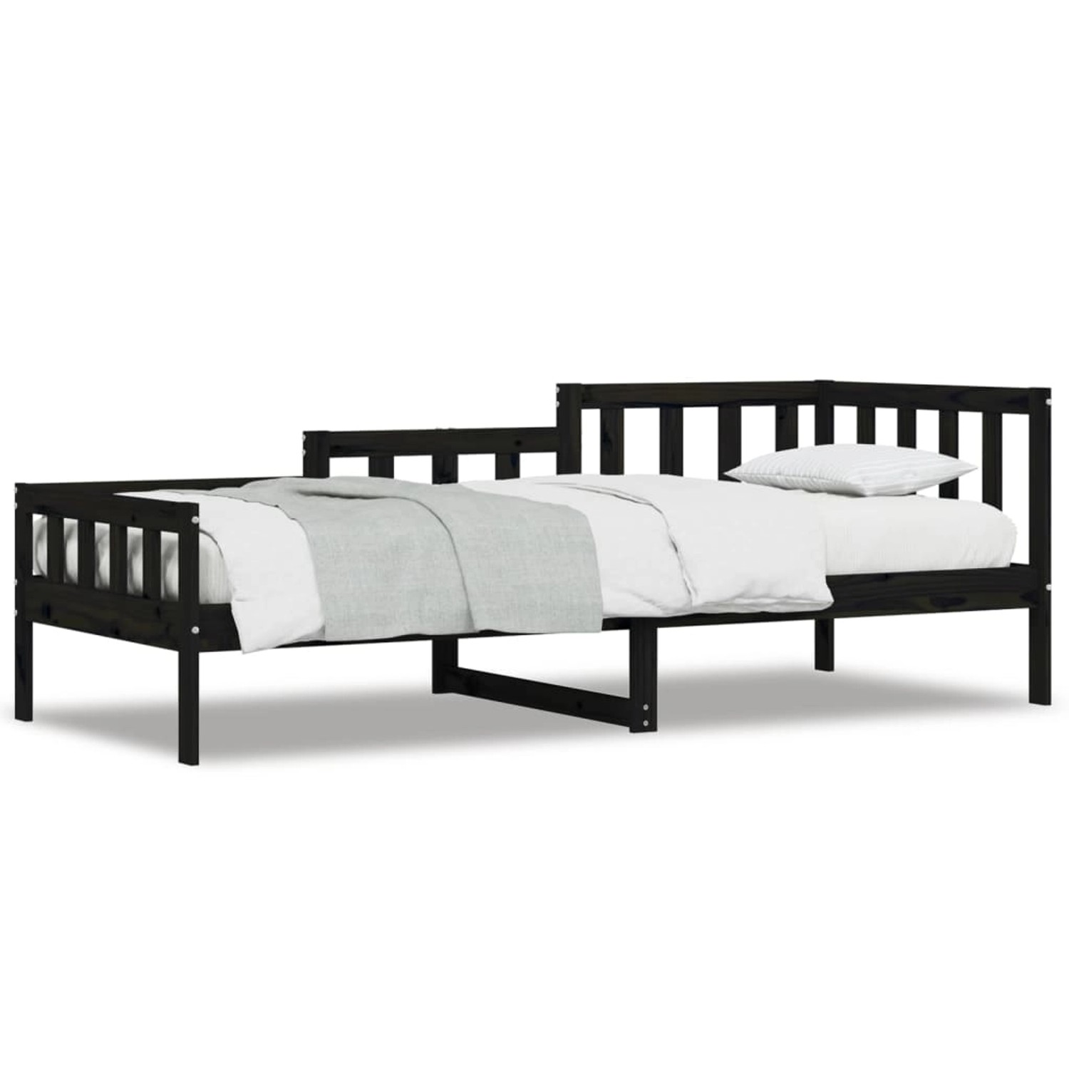 vidaXL Tagesbett Schwarz 80x200 cm Massivholz Kiefer1926812 vidaXL Tagesbett Schwarz 80x200 cm Massivholz Kiefer1926812 von VIDAXL