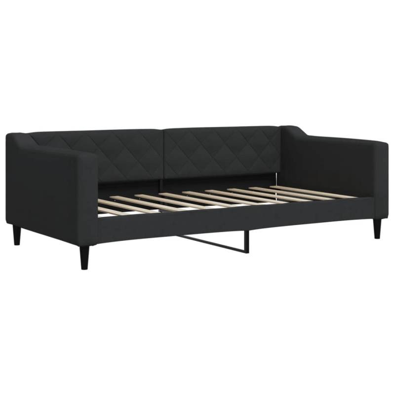 vidaXL Tagesbett Schwarz 90x190 cm Stoff1851867 von VIDAXL